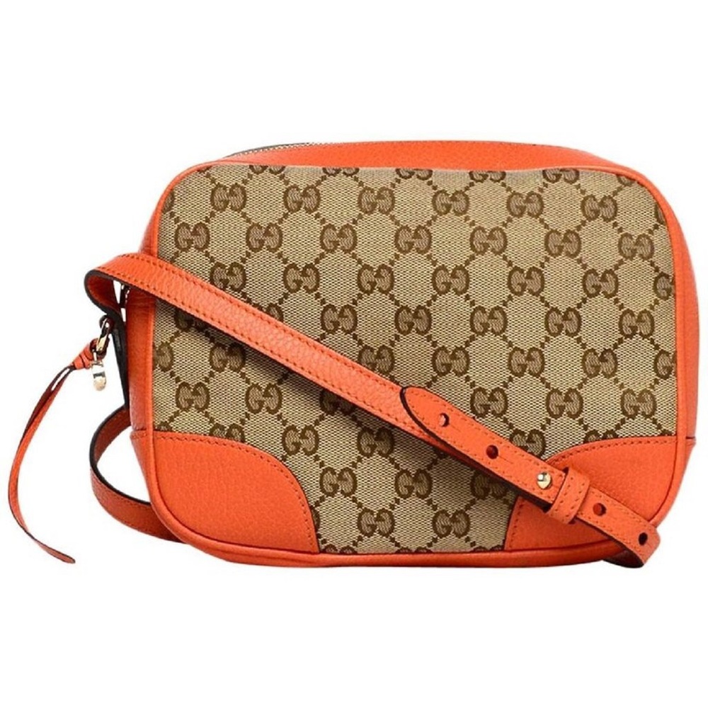 Gucci Bree Original Canvas GG Logo Orange Handbag